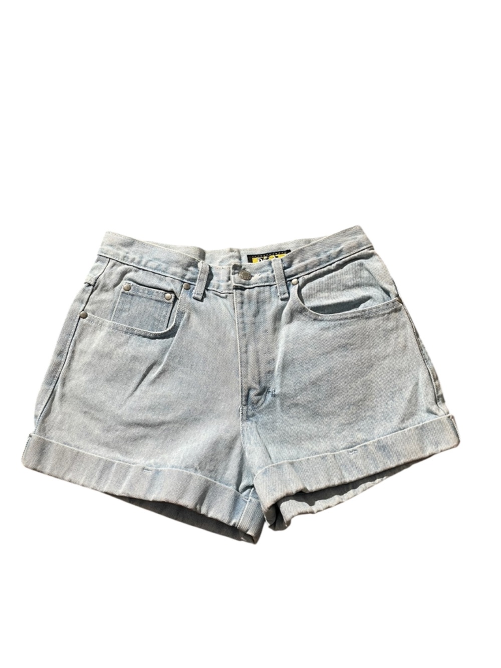 F3- Vintage Light Wash Denim Cuffed Women's Shorts